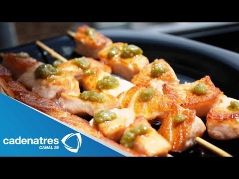 Receta para preparar brochetas de salmón. Receta de brochetas / Brochetas de salmón