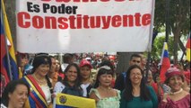 Chavistas marchan en apoyo de la instalación de la Asamblea Constituyente
