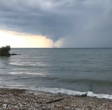 Waterspout Spotted on Lake Erie