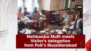 Mehbooba Mufti meets Visitor's delegation from PoK's Muzzafarabad
