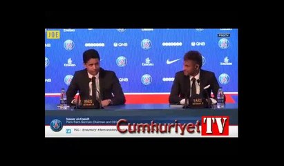 Neymar'ın basın toplantısında Beşiktaş sürprizi