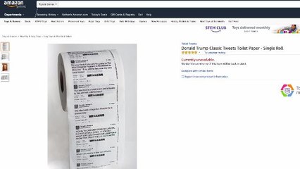 Dump Trump? Amazon is Selling Trump's Tweets on Toilet Paper