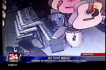 Tarapoto: dueño de negocio se enfrenta a ladrón para evitar robo