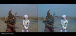 PR Wild Force/ Gaoranger Samurai Org First Appearance Split Screen (PR and Sentai version)