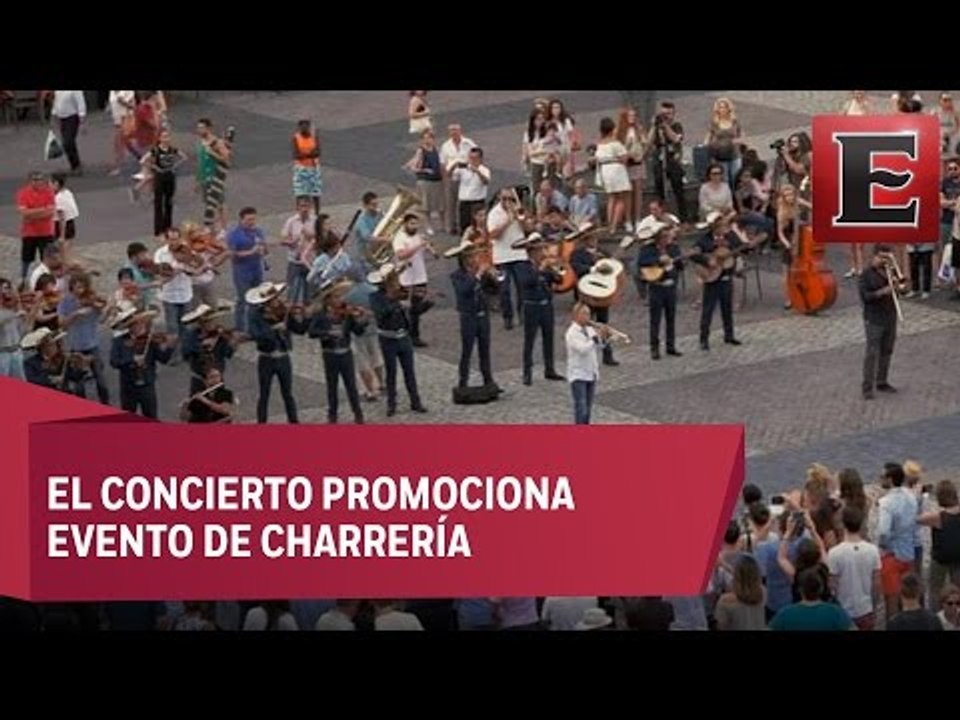 Mariachi de Alejandro Fernández realiza concierto en Plaza de Madrid