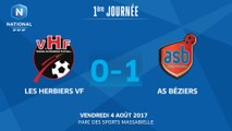 J1 : Vendée Les Herbiers Football – AS Béziers (0-1), le résumé