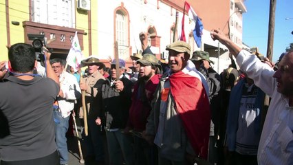 Protesta campesina en Paraguay por veto a condonación de deuda