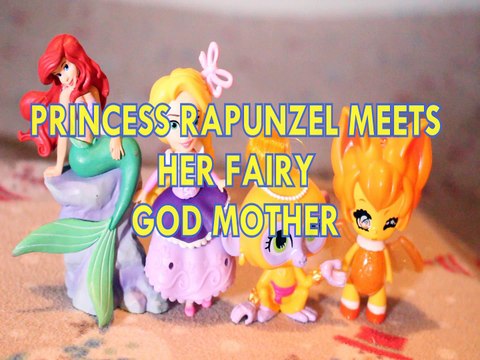 PRINCESS RAPUNZEL MEETS HER FAIRY GOD MOTHER LITTLE MERMAID TALA CERULEA Toys BABY Videos, TANGLED , DISNEY PIXAR, SHIM
