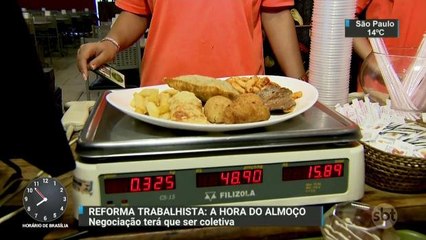 Horário da refeição pode ser menor com a reforma trabalhista