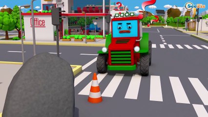 Trator Azul Jogar Futebol | Caminhões Desenhos Animados Para Bebês