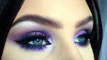 ♡ Purple party makeup  GRWM colorful smokey eye for NYE ♡