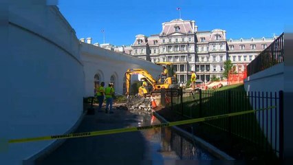 شاهد: تجديدات في البيت الأبيض وترامب "متذمر" من العمل أثناء إجازته