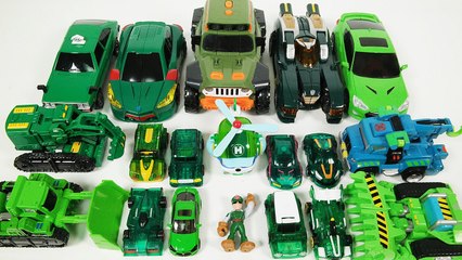 Green Carbot Tobot Rescue bots Turning mecard transformation play 초록색 카봇 또봇 레스큐봇 터닝메카드 변신 놀이