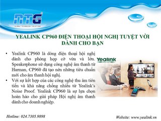 Giới thiệu điện thoại hội nghị Yealink Cp960