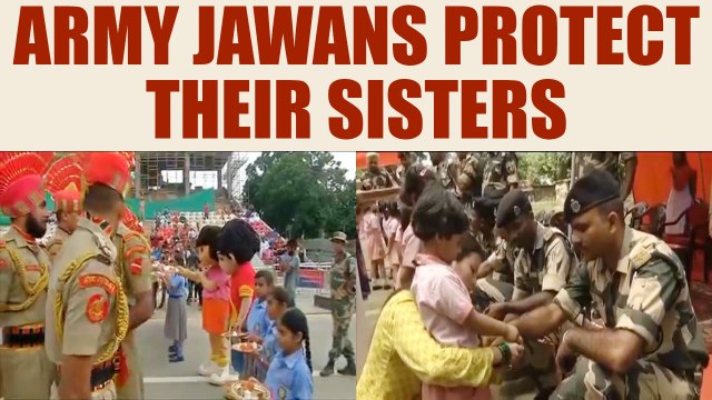 Army Jawans celebrate Rakshabandhan at border, little girls tie Rakhi | Oneindia News