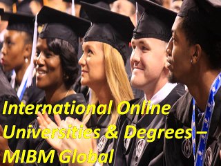 International Management International Online Universities & Degrees