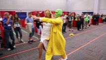 The Mask Cosplayers Dancing at Montreal Comiccon 2016