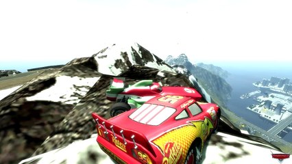 Jumping Lightning McQueen Francesco Bernoulli Disney cars Pixar Countryside Mountains V
