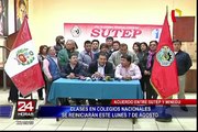 Acuerdo Sutep - Minedu: clases en colegios nacionales se reiniciarán este 7 de agosto