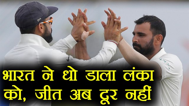 India takes massive 439 run lead over Sri Lanka, visitors manage just 183 in 1st innings