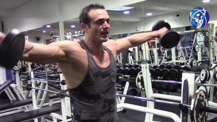 Musculation- séance prise de masse épaules en biset.