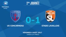 J1 : US Concarneau - Stade Lavallois MFC (0-1), le résumé