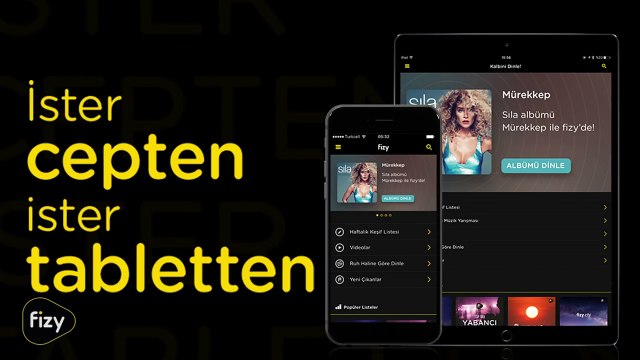 Milyonlarca şarkı, binlerce video klip ve liste, hepsi fizyde!