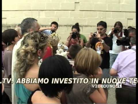 Maria SS della Bruna sistemata sul carro trionfale