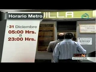 Horarios especiales para el servicio Metro y Metrobús