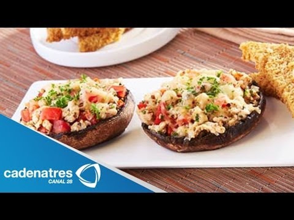 Receta de Portobellos Rellenos / Cómo hacer Por...