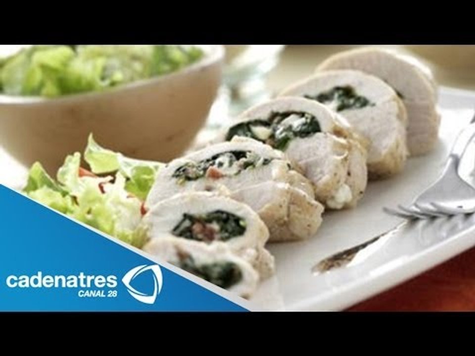 Receta de Pechuga Rellena de Espinacas y Feta /...