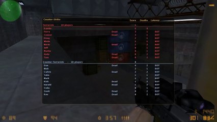 Counter-Strike v1.6 gameplay with Hard bots - Assault - Terrorist (Old - 2014)