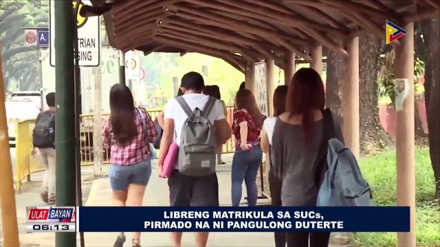 Libreng matrikula sa SUCs, pirmado na ni Pangulong Duterte