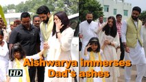 Aishwarya immerses Dad's ashes at Sangam with Abhishek, Aaradhya