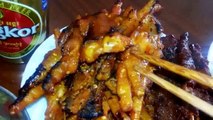 Asian Street Food Yummy Grilled Chicken Feet And Beef