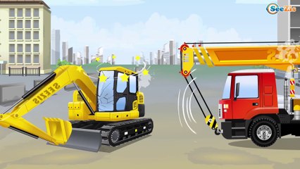 Pracowity Traktorek Pomaga Samochody | Kompilacja 1 Godzina - Traktor bajka