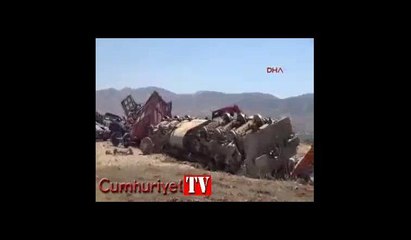Elazığ'daki tren kazasının gündüz görüntüleri