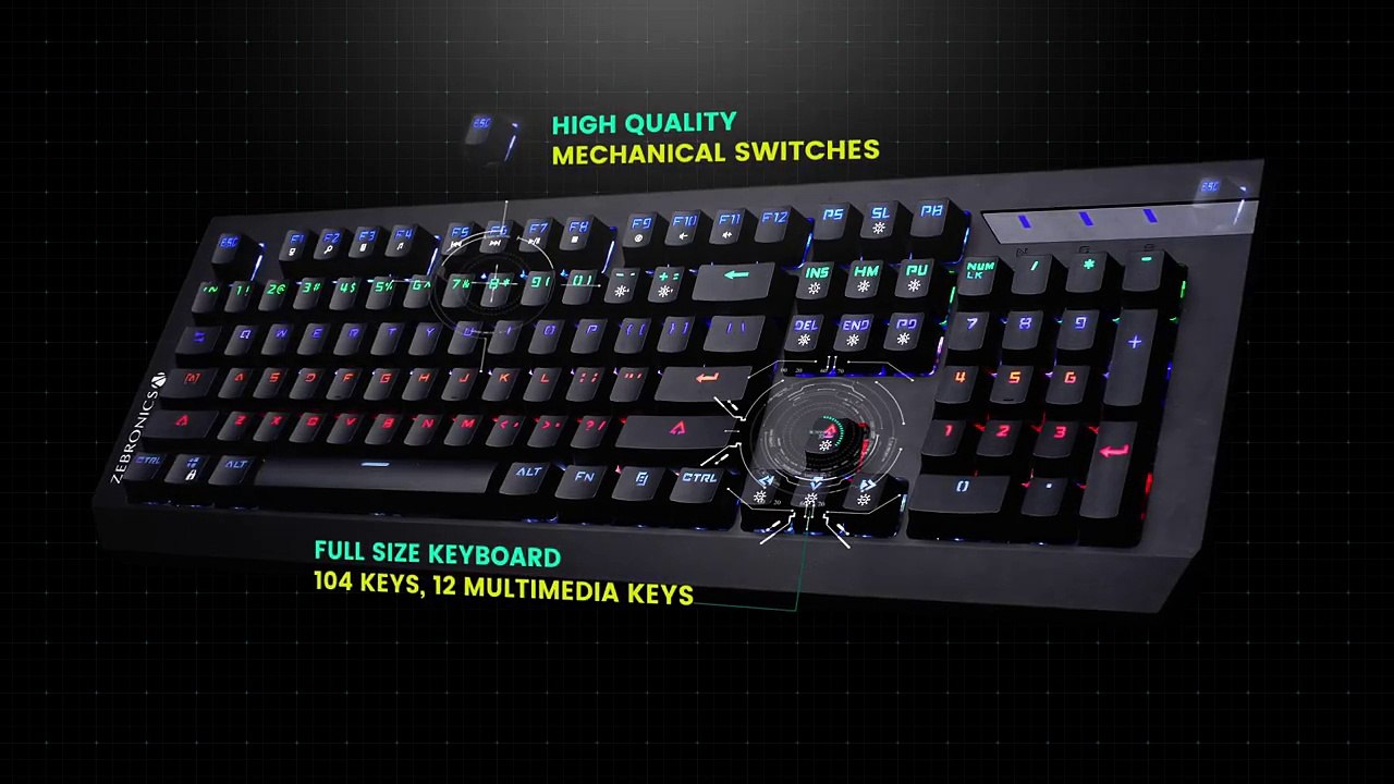 Max Plus – Mechanical Keyboard - Zebronics
