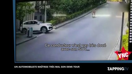 Cet automobiliste a très mal géré son demi-tour (Vidéo)