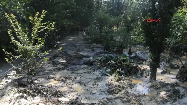 Antalya Korkuteli'de Şiddetli Yağış Sele Neden Oldu