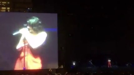 Lorde annonce pendant un concert que la tempête l'arrête ! Festival Lollapalooza