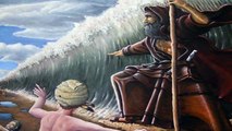 Moses parts the Sea with a Beyblade