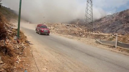 Bodrum'da Katı Atık Çöp Depolama Alanında Yangın