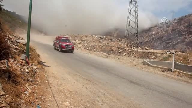 Bodrum'da Katı Atık Çöp Depolama Alanında Yangın