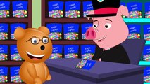 Mega Gummy bear crying bought new giant piggy bank finger family rhymes for kids | Gummybe