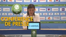 Conférence de presse Clermont Foot - Tours FC (2-0) : Corinne DIACRE (CF63) - Gilbert  ZOONEKYND (TOURS) - 2017/2018