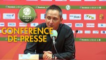 Conférence de presse Quevilly-Rouen Métropole - FC Sochaux-Montbéliard (1-1) : Emmanuel DA COSTA (QRM) - Peter ZEIDLER (FCSM) - 2017/2018