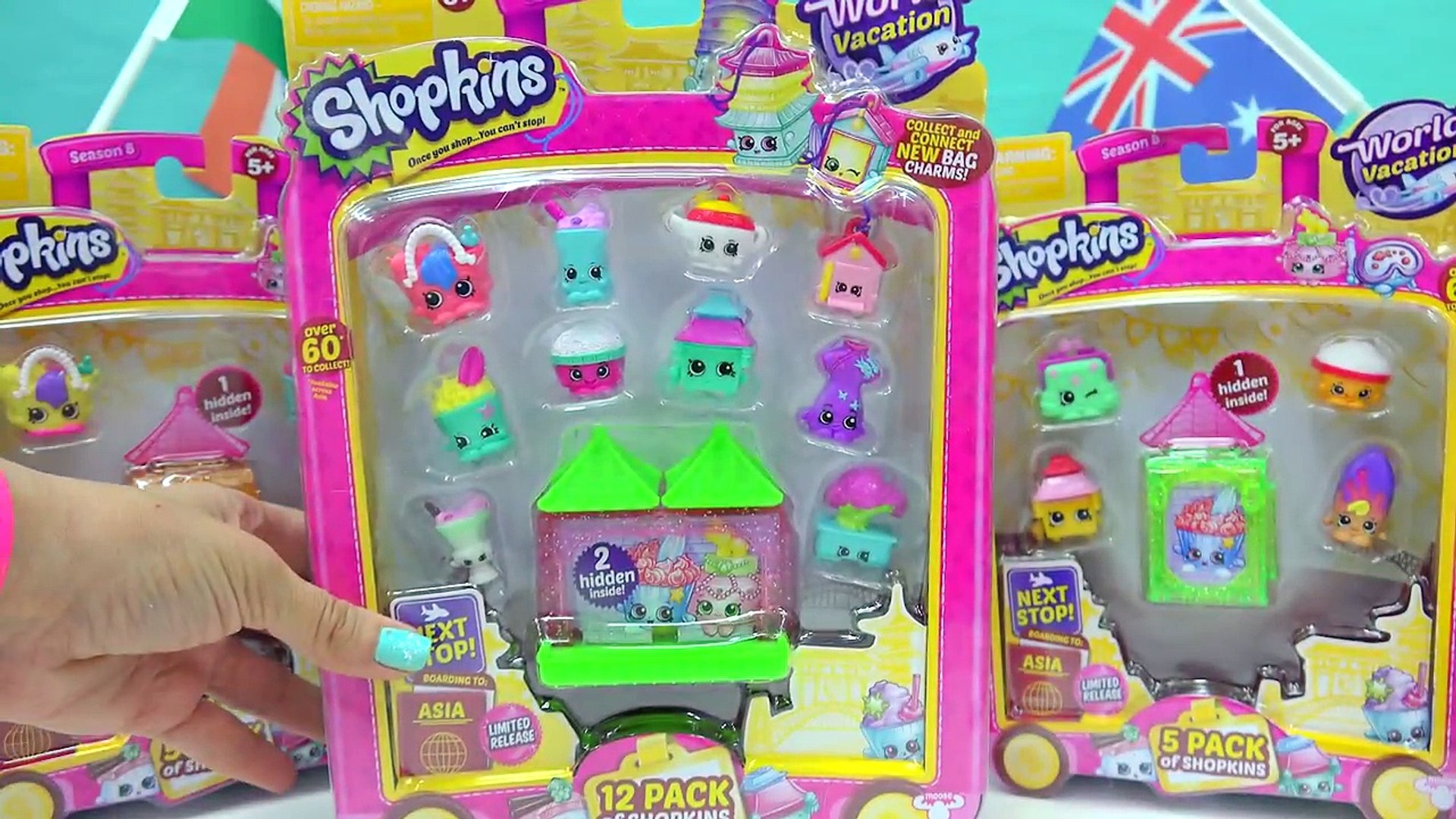 Shopkins Season 8 Asia World Vacation Surprise Blind Bags + Packs - Cookie  Swirl C Video - video Dailymotion