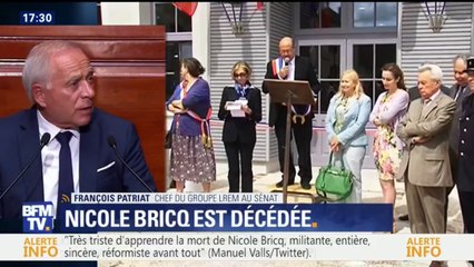 Les sénateurs LREM "sous le choc" après la disparition de Nicole Bricq