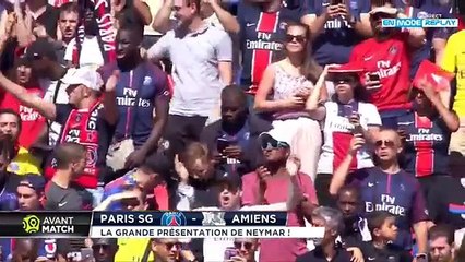 L arrivée de Neymar JR au Parc des princes - PSG vs Amiens  05 08 17